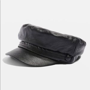 Topshop pleather hat
